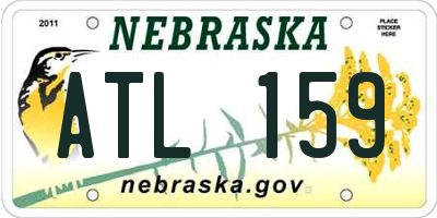 NE license plate ATL159