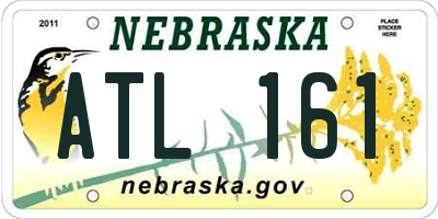 NE license plate ATL161