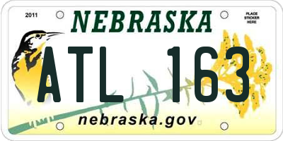 NE license plate ATL163