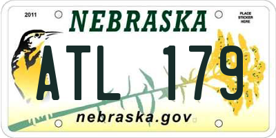 NE license plate ATL179
