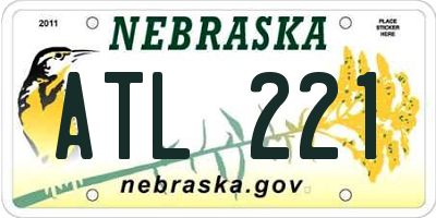 NE license plate ATL221