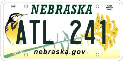 NE license plate ATL241