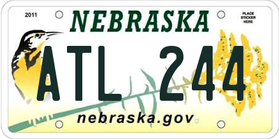 NE license plate ATL244