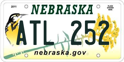 NE license plate ATL252