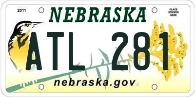 NE license plate ATL281