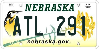 NE license plate ATL291