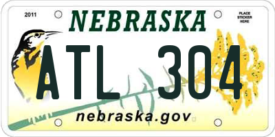 NE license plate ATL304