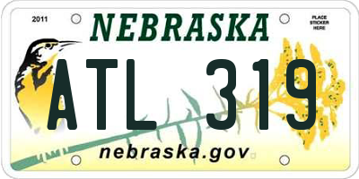 NE license plate ATL319