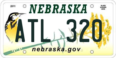 NE license plate ATL320