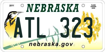 NE license plate ATL323