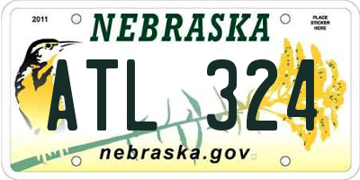 NE license plate ATL324