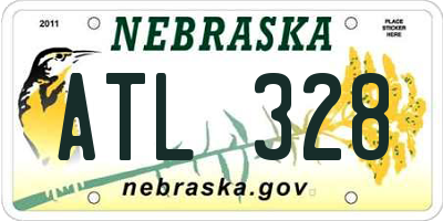 NE license plate ATL328