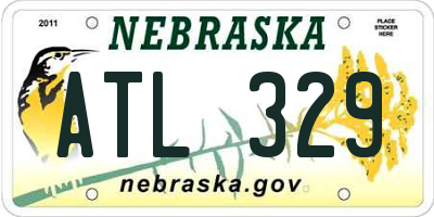 NE license plate ATL329