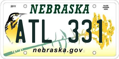 NE license plate ATL331