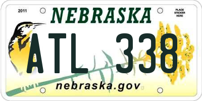 NE license plate ATL338