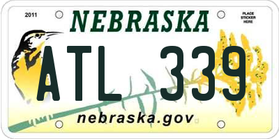 NE license plate ATL339