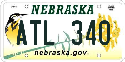 NE license plate ATL340