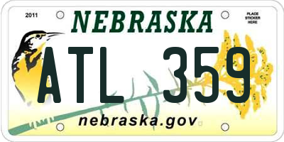 NE license plate ATL359