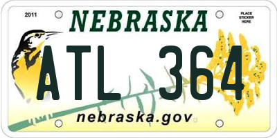 NE license plate ATL364