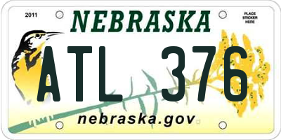 NE license plate ATL376