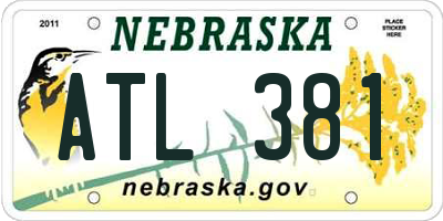 NE license plate ATL381