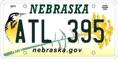 NE license plate ATL395