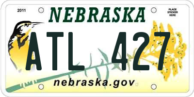 NE license plate ATL427