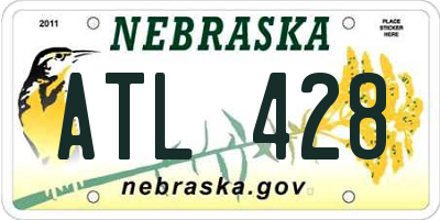 NE license plate ATL428