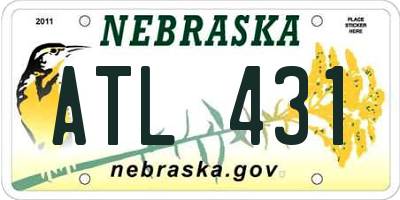 NE license plate ATL431