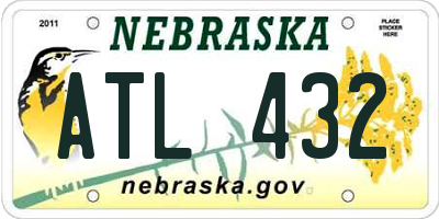 NE license plate ATL432