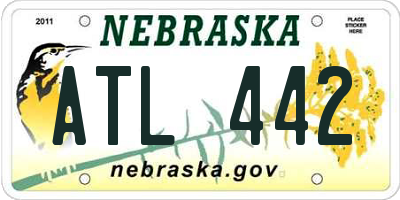 NE license plate ATL442