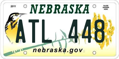 NE license plate ATL448