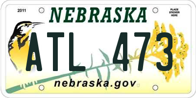 NE license plate ATL473