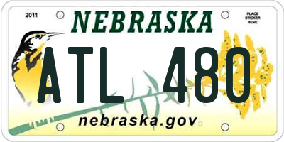 NE license plate ATL480