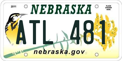 NE license plate ATL481