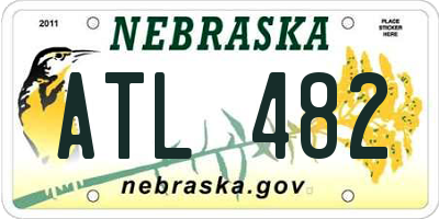 NE license plate ATL482