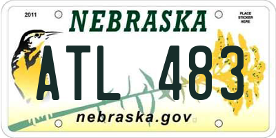 NE license plate ATL483