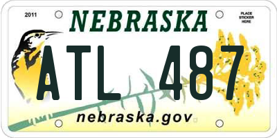 NE license plate ATL487