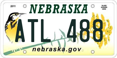 NE license plate ATL488