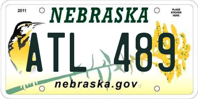 NE license plate ATL489