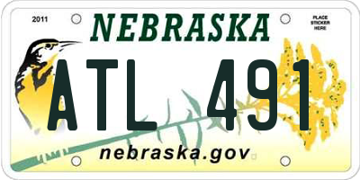 NE license plate ATL491