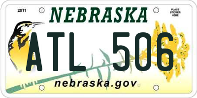 NE license plate ATL506