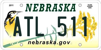 NE license plate ATL511