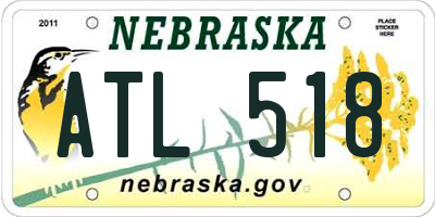 NE license plate ATL518