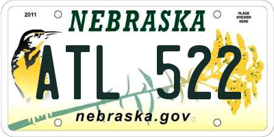 NE license plate ATL522