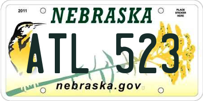 NE license plate ATL523