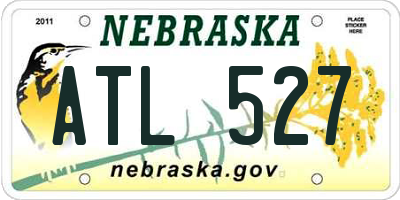 NE license plate ATL527