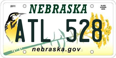 NE license plate ATL528