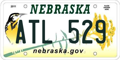 NE license plate ATL529