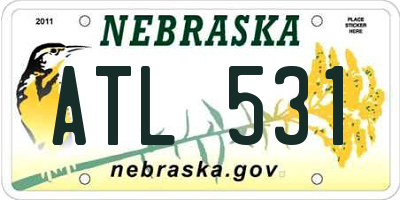 NE license plate ATL531